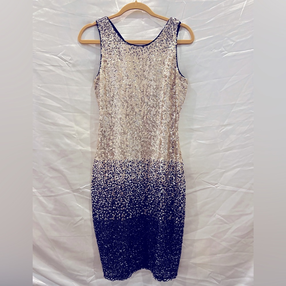 Sparkling gold and black dress